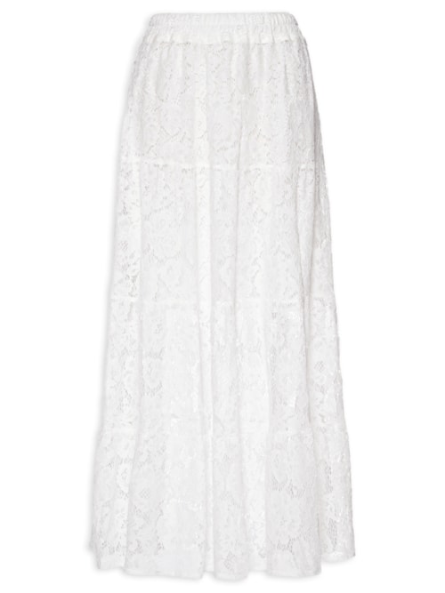 Saia Longa Em Renda - Off White Saia Longa Em Renda - Off White