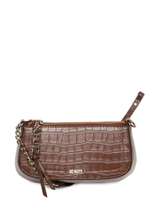 Bolsa Feminina Pequena Croco - Marrom Bolsa Feminina Pequena Croco - Marrom