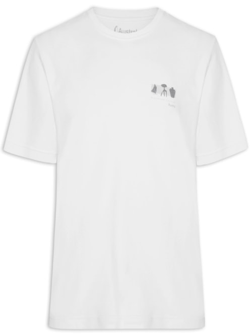 Camiseta Masculina Oversized Culture - Branco Camiseta Masculina Oversized Culture - Branco
