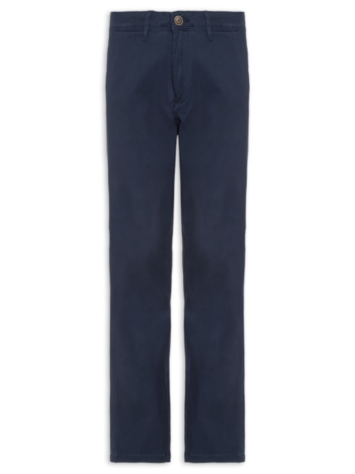 Calça Masculina Chino Slim Fit Em Algodão - Azul