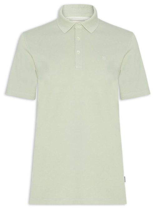 Polo Masculina Regular Fit Logo Bordado - Verde