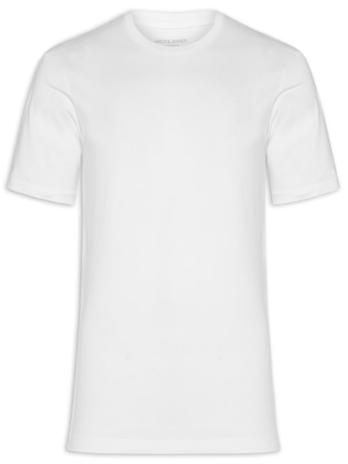 Camiseta Masculina Básica Regular Fit Em Algodão Orgânico - Branco