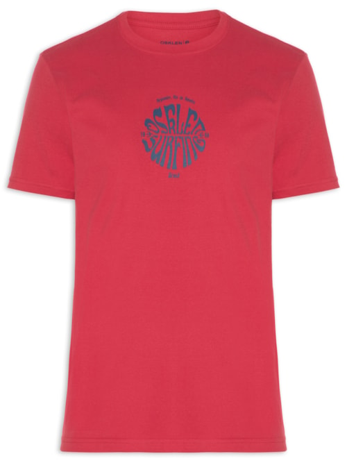 Camiseta Masculina Manga Curta Gola Careca Surfing Over - Vermelho Camiseta Masculina Manga Curta Gola Careca Surfing Over - Vermelho