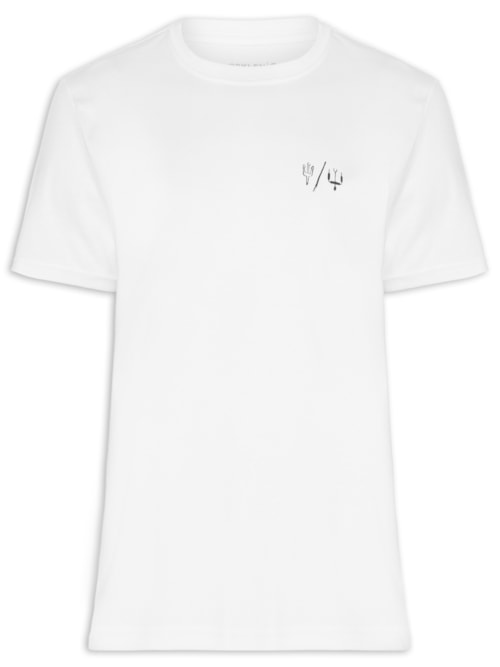 Camiseta Masculina Manga Curta Gola Careca Kite Poster Over - Branco Camiseta Masculina Manga Curta Gola Careca Kite Poster Over - Branco