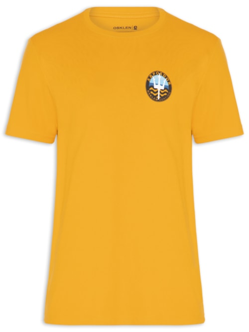 Camiseta Masculina Manga Curta Gola Careca Arpoador Symbol Over - Amarelo