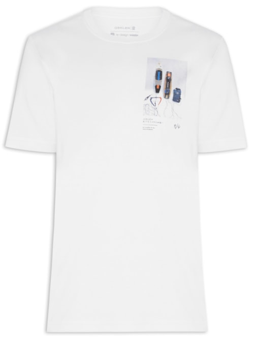 Camiseta Masculina Kite Gears - Branco Camiseta Masculina Kite Gears - Branco