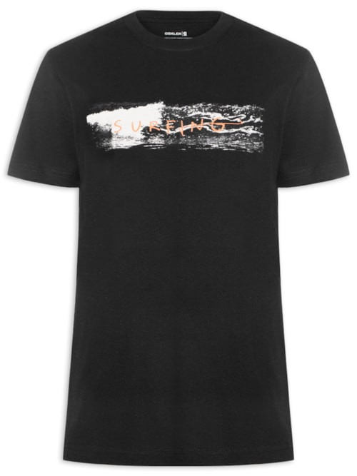 Camiseta Masculina Vintage Waves - Preto Camiseta Masculina Vintage Waves - Preto