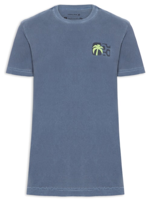 Camiseta Masculina Stone Seaside View - Azul Camiseta Masculina Stone Seaside View - Azul
