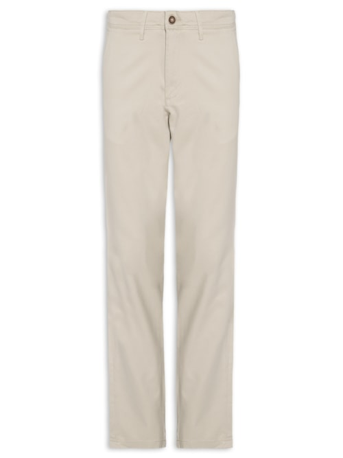 Calça Masculina Chino Slim Fit em Algodão Orgânico - Bege