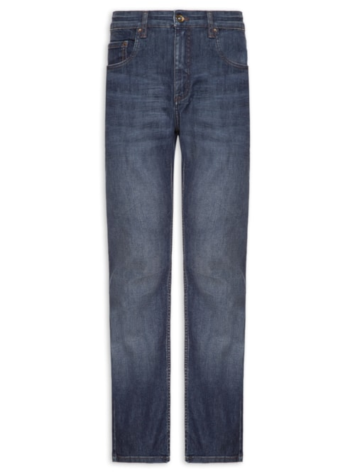 Calça Masculina Jeans Slim Flex And Dry Médio - Azul
