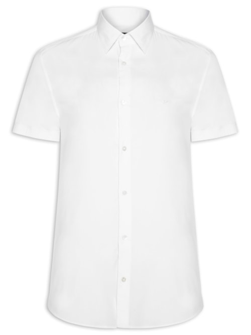 Camisa Masculina Manga Curta Logo - Branco Camisa Masculina Manga Curta Logo - Branco