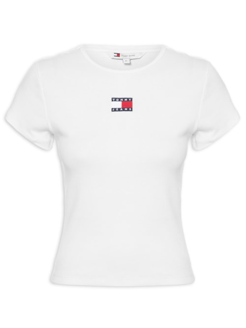 Camiseta Feminina Tjw Slim Badge Rib Tee - Branco Camiseta Feminina Tjw Slim Badge Rib Tee - Branco