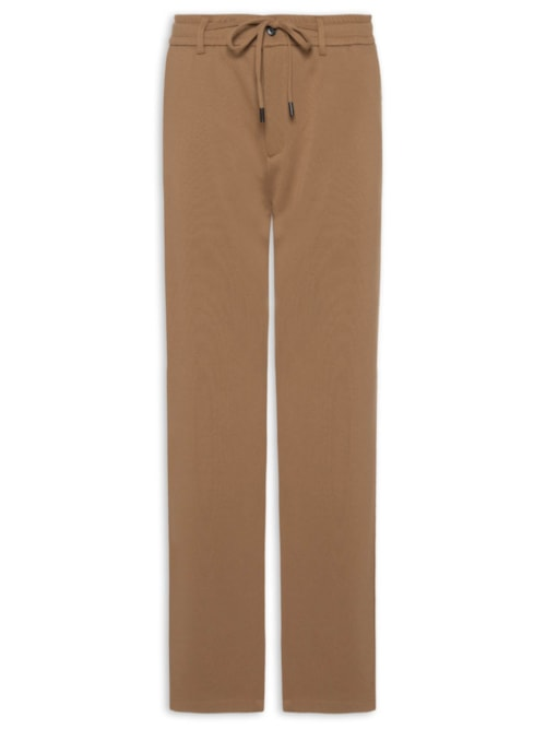 Calça Masculina Casual Cós Elástico Slim - Bege Calça Masculina Casual Cós Elástico Slim - Bege