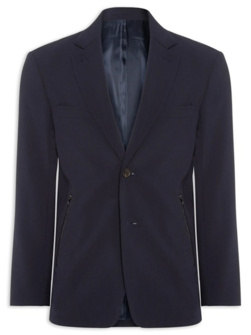 Blazer Masculino Com Zíper - Azul Blazer Masculino Com Zíper - Azul