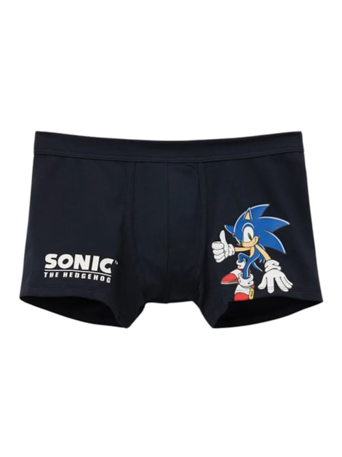 Cueca Boxer Sonic Em Algodão Supima - Azul Cueca Boxer Sonic Em Algodão Supima - Azul