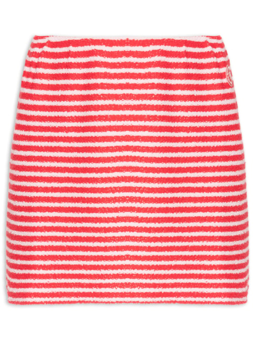 Saia Serif Logo Striped Terry Aline Skirt - Vermelho Saia Serif Logo Striped Terry Aline Skirt - Vermelho