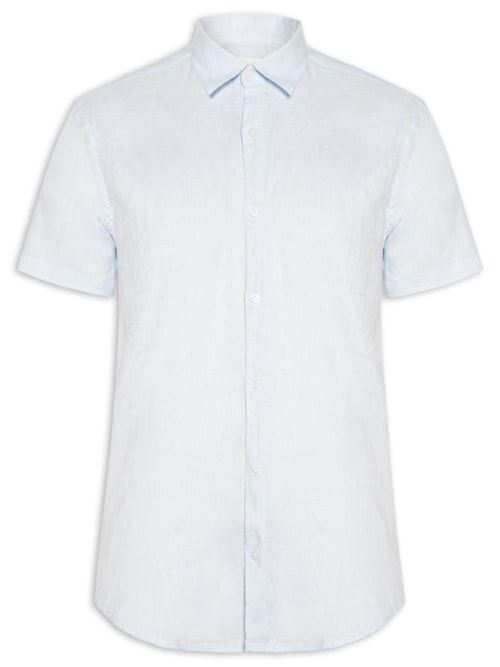 Camisa Masculina Puro Linho Lumiar - Azul Camisa Masculina Puro Linho Lumiar - Azul