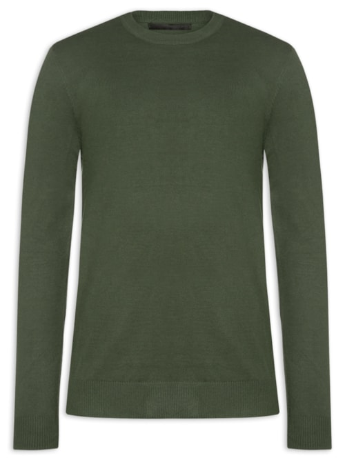 Suéter Masculino Gola Redonda Casual - Verde Suéter Masculino Gola Redonda Casual - Verde