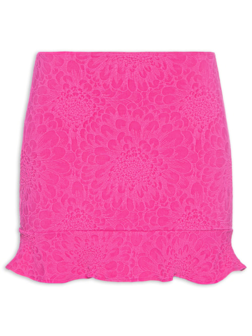 Saia Textura Flor - Rosa Saia Textura Flor - Rosa