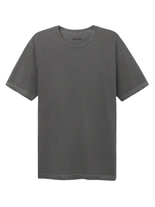 Camiseta Washed Collection Em Algodão - Cinza Camiseta Washed Collection Em Algodão - Cinza