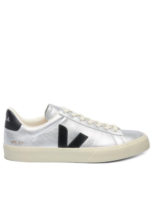 Tênis Feminino Campo Leather - Prateado Tênis Feminino Campo Leather - Prateado