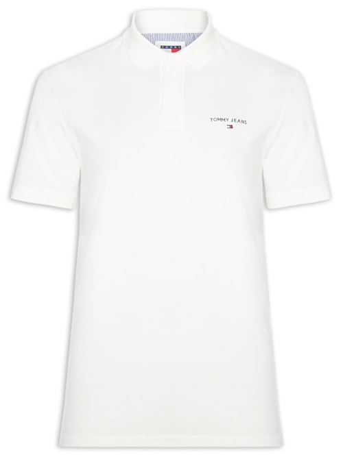 Polo Masculina Regular Fit Linear - Branco Polo Masculina Regular Fit Linear - Branco