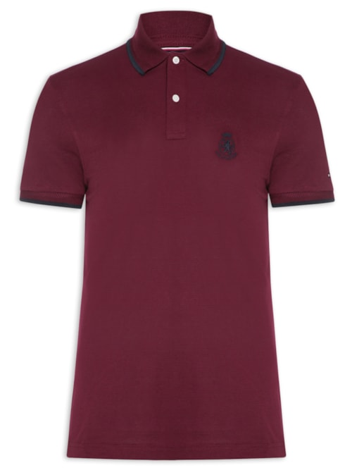 Polo Masculina Regular Fit Holiday Crest - Vermelho Polo Masculina Regular Fit Holiday Crest - Vermelho