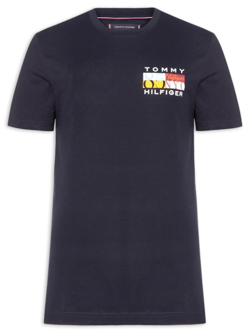Camiseta Masculina Regular Fit Colour Flag - Azul Camiseta Masculina Regular Fit Colour Flag - Azul