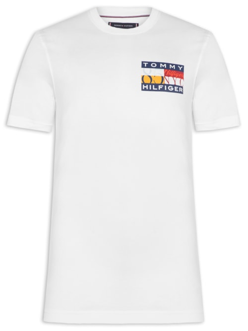 Camiseta Masculina Regular Fit Colour Flag - Branco
