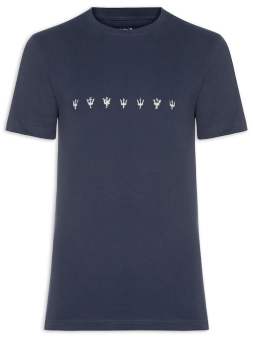 Camiseta Slim Vintage Underwater - Azul Camiseta Slim Vintage Underwater - Azul
