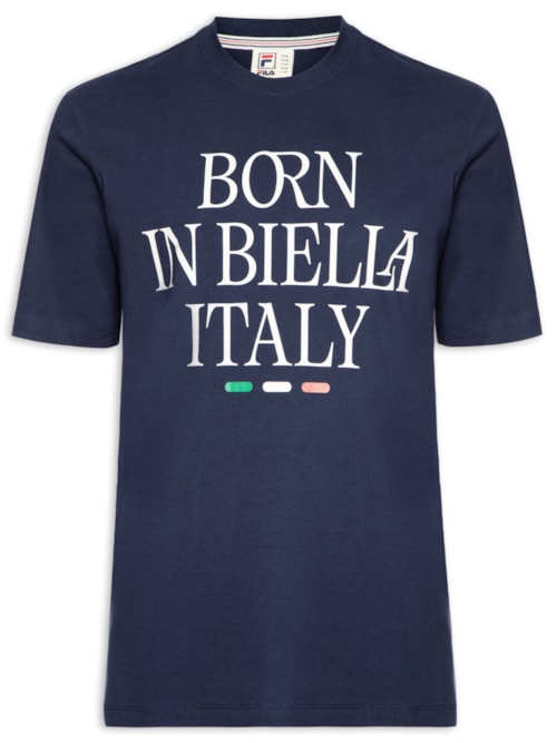 Camiseta Masculina Comfort Born In Biella - Azul