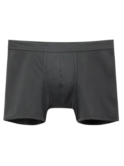Cueca Boxer Em Algodão Premium - Cinza Cueca Boxer Em Algodão Premium - Cinza