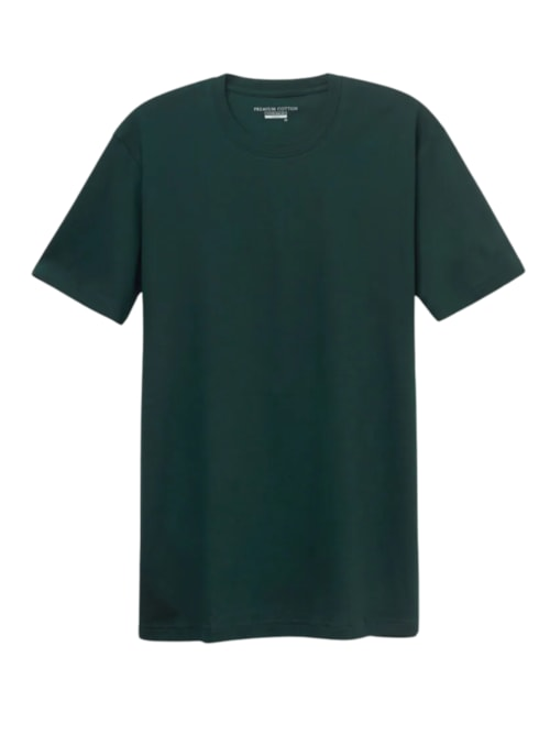Camiseta Em Algodão Premium - Verde Camiseta Em Algodão Premium - Verde