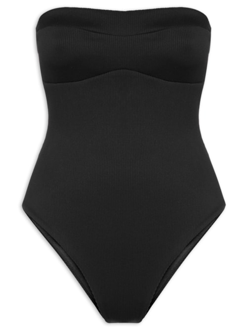 Body Sem Alça Nervura - Preto Body Sem Alça Nervura - Preto