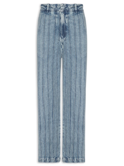 Calça Masculina Jeans Vincos - Azul Calça Masculina Jeans Vincos - Azul