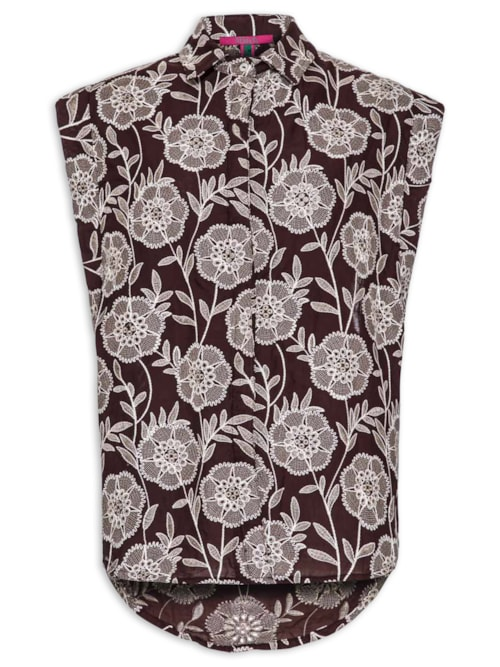 Camisa Feminina Belle V26 - Marrom Camisa Feminina Belle V26 - Marrom