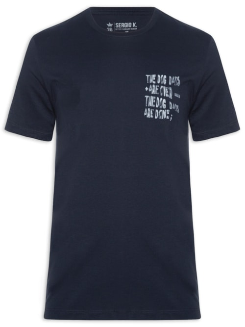 Camiseta Masculina Estampada The Dog Day - Azul Camiseta Masculina Estampada The Dog Day - Azul