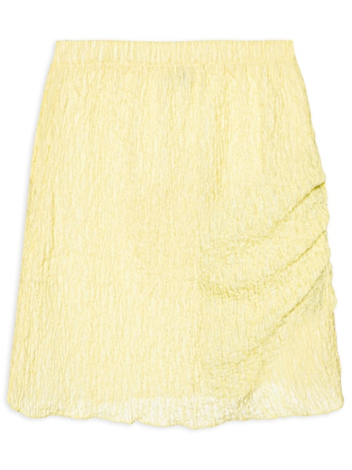 Saia Curta Texturizada - Amarelo Saia Curta Texturizada - Amarelo
