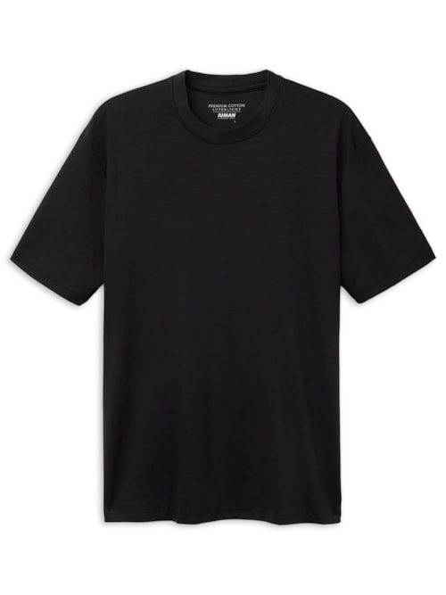 Camiseta De Manga Curta Em Algodão Premium Superlight - Preto Camiseta De Manga Curta Em Algodão Premium Superlight - Preto