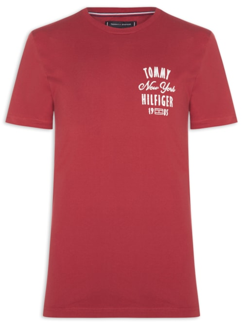Camiseta Masculina Regular Fit Inverse Climate Graphic - Vermelho
