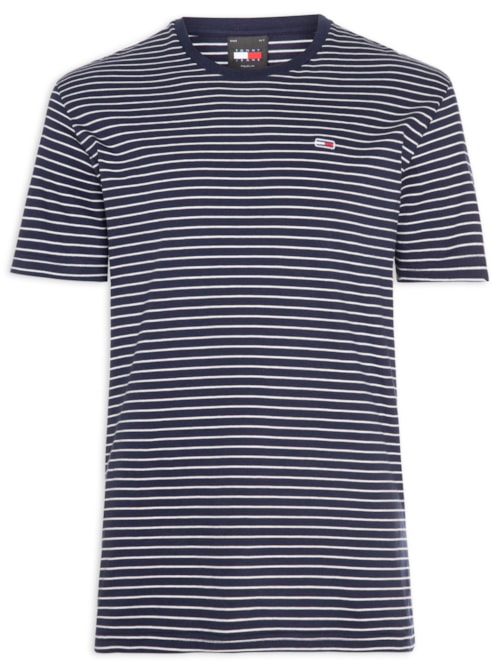 Camiseta Masculina Regular Fit Listrada - Azul