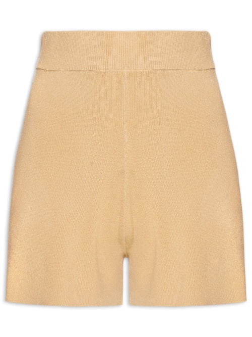 Short Feminino Tricot Comfy - Bege