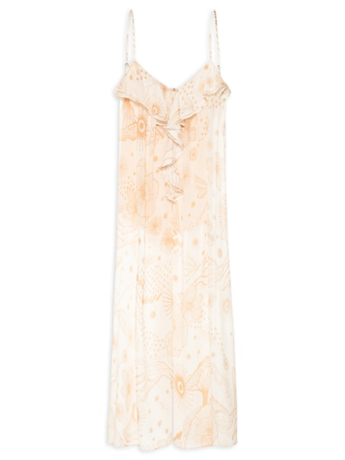 Macacão Feminino Jardim Místico - Off White Macacão Feminino Jardim Místico - Off White