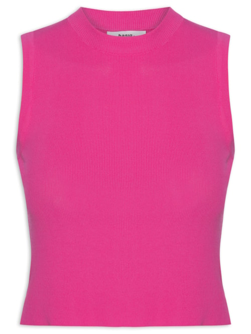 Regata Feminina Tricot Básica - Rosa Regata Feminina Tricot Básica - Rosa
