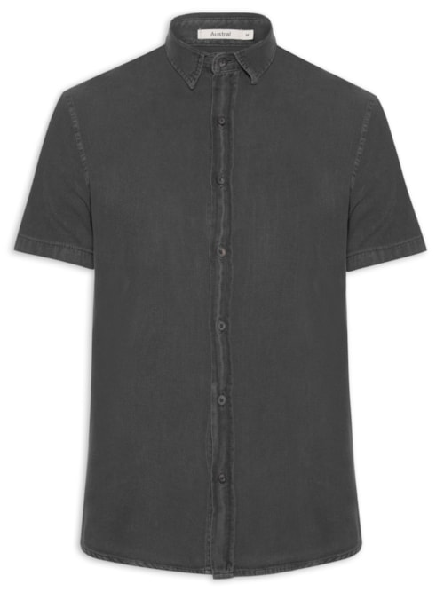 Camisa Masculina Monterey Manga Curta - Preto Camisa Masculina Monterey Manga Curta - Preto