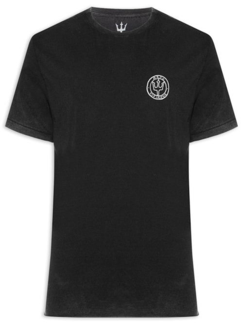 Camiseta Masculina Manga Curta Gola Careca Double Arpx Handmade - Preto Camiseta Masculina Manga Curta Gola Careca Double Arpx Handmade - Preto