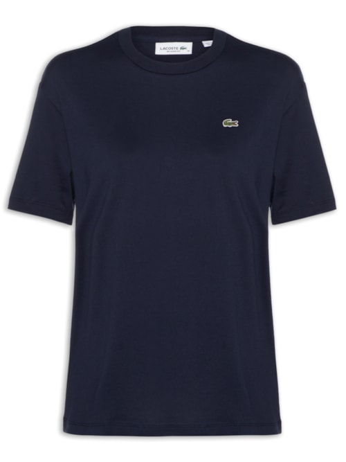 Camiseta Feminina Relaxed Fit Algodão Pima - Azul