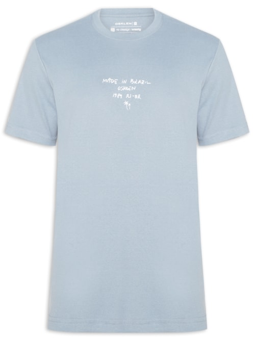 Camiseta Masculina Manga Curta Gola Careca Made In Brazil - Azul Camiseta Masculina Manga Curta Gola Careca Made In Brazil - Azul
