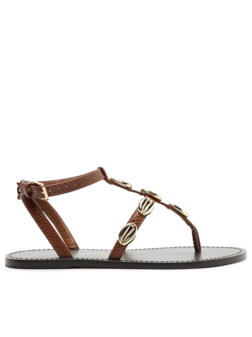 Sandália Feminina Rasteira Skin Búzios - Marrom Sandália Feminina Rasteira Skin Búzios - Marrom