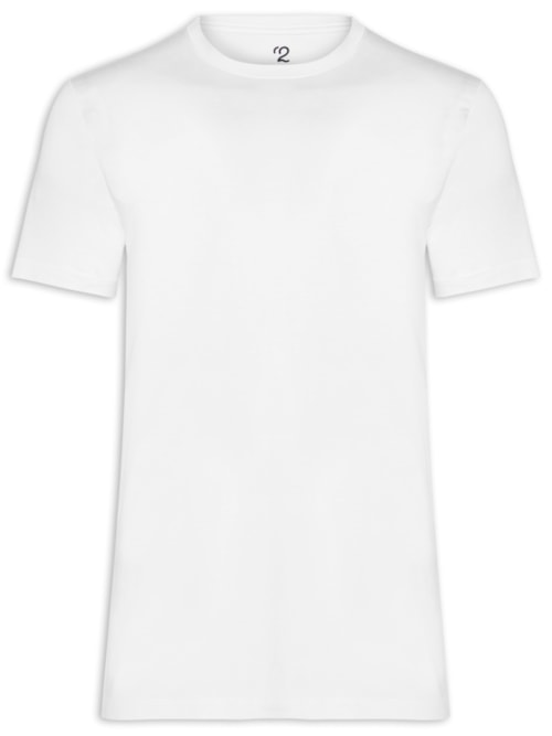 Camiseta Masculina Essencial Tech Em Modal - Branco Camiseta Masculina Essencial Tech Em Modal - Branco